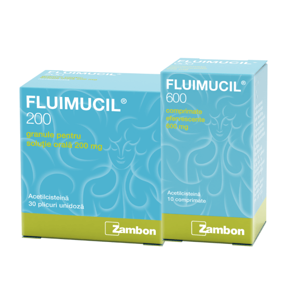 FLUIMUCIL 600 COMPRIMATE EFERVESCENTE, FLUIMUCIL 200 GRANULE SOLUTIE ORALA